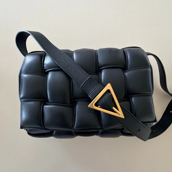 Bottega Veneta Handbags - Gently Used authentic BOTTEGA VENETA Padded Cassette Crossbody Bag Black